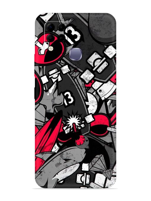 Fictional Doodle Embossed Soft Silicone Case for Infinix Hot 10S Zapvi