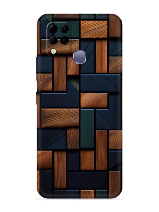 Wooden Background Cubes Embossed Soft Silicone Case for Infinix Hot 10S Zapvi