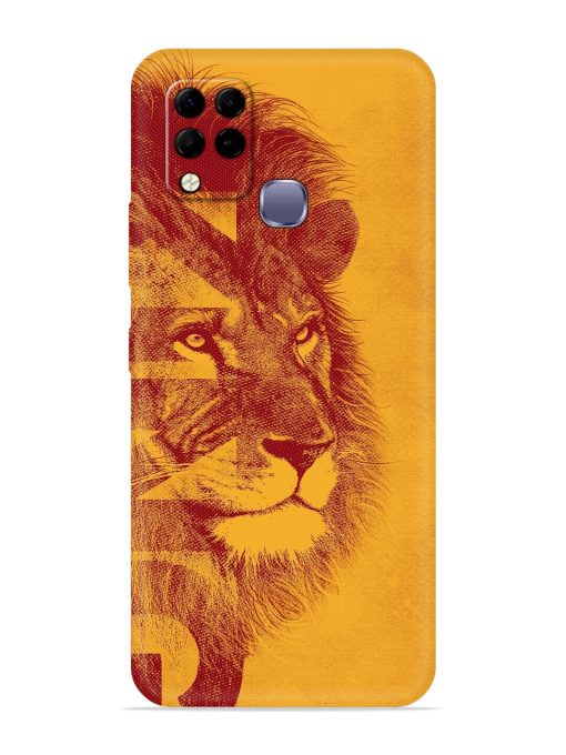 Gold Lion Crown Art Embossed Soft Silicone Case for Infinix Hot 10S