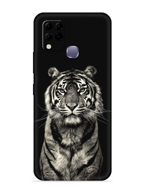 Tiger Art Embossed Soft Silicone Case for Infinix Hot 10S Zapvi