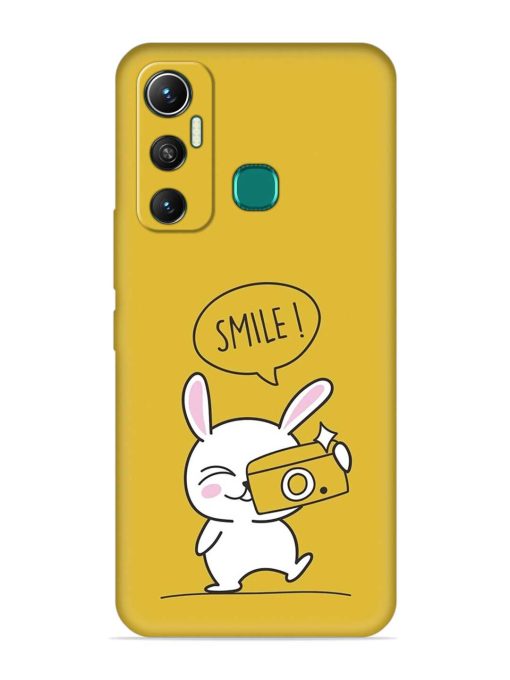 Hey Smile Please Embossed Soft Silicone Case for Infinix Hot 11 (2021) Zapvi