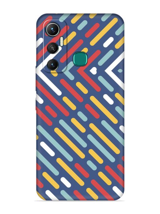 Colored Lines Embossed Soft Silicone Case for Infinix Hot 11 (2021) Zapvi