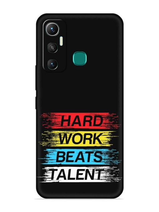 Hard Work Beats Embossed Soft Silicone Case for Infinix Hot 11 (2021) Zapvi