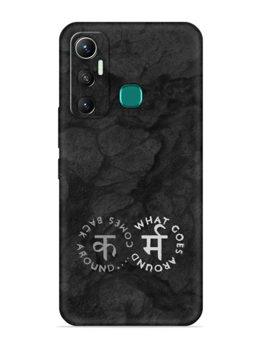 Karma Hindi Word Embossed Soft Silicone Case for Infinix Hot 11 (2021) Zapvi