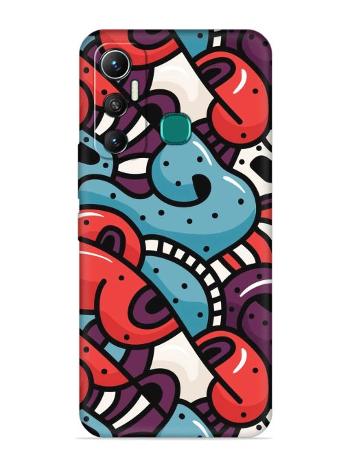 Seamless Backdrop Colorful Embossed Soft Silicone Case for Infinix Hot 11 (2021) Zapvi