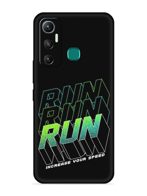 Run Embossed Soft Silicone Case for Infinix Hot 11 (2021) Zapvi