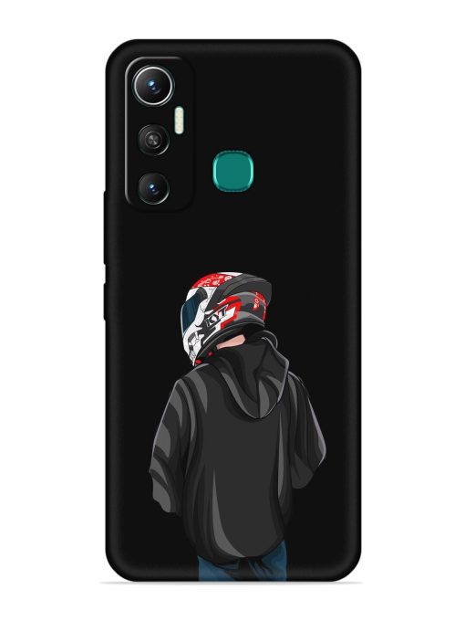 Motorcycle Rider Embossed Soft Silicone Case for Infinix Hot 11 (2021) Zapvi