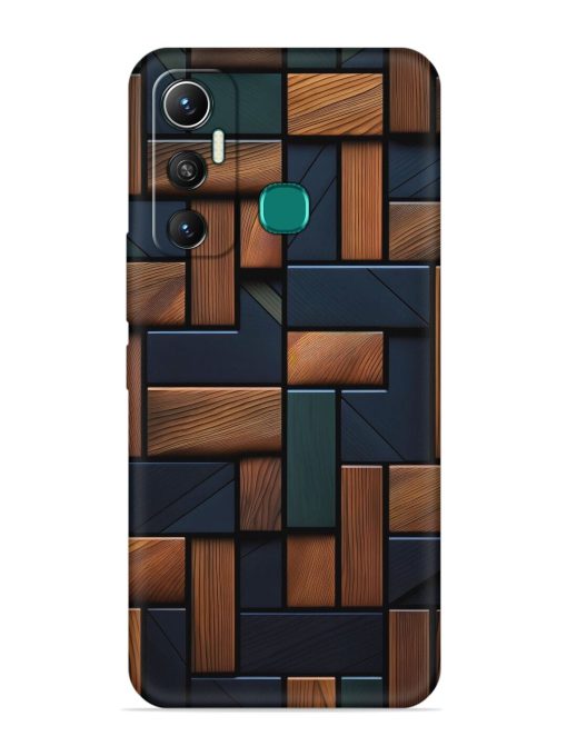 Wooden Background Cubes Embossed Soft Silicone Case for Infinix Hot 11 (2021) Zapvi