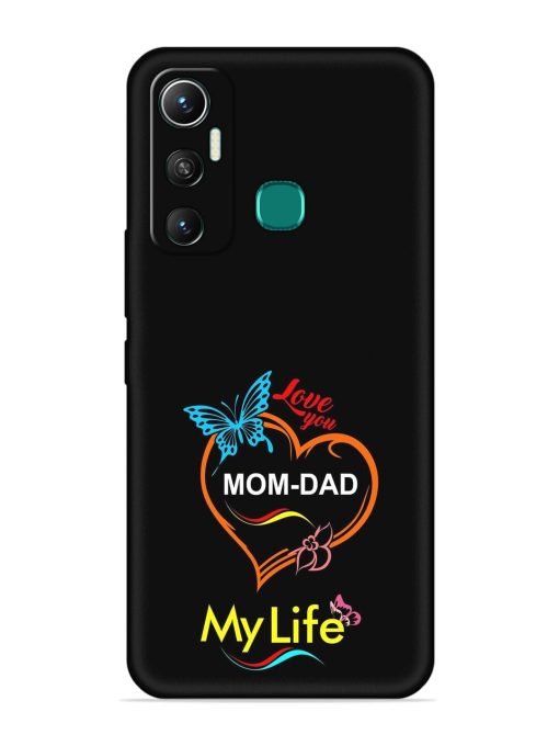 Love You Mom Dad Embossed Soft Silicone Case for Infinix Hot 11 (2021) Zapvi