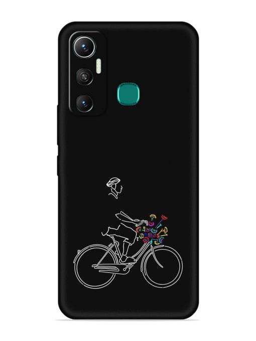 Minimalist Cycle Art Embossed Soft Silicone Case for Infinix Hot 11 (2021) Zapvi