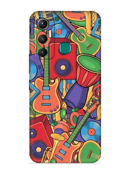 Colorful Music Art Embossed Soft Silicone Case for Infinix Hot 11 (2021) Zapvi