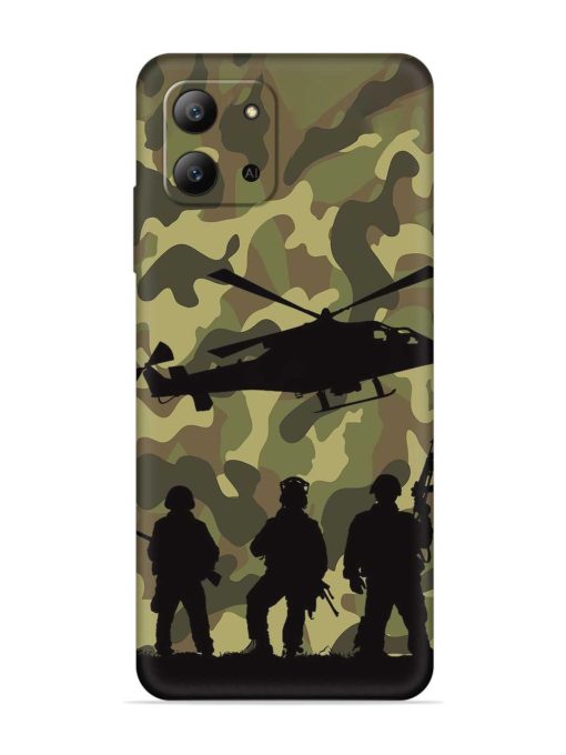 Army Heros Embossed Soft Silicone Case for Infinix Hot 11 (2022) Zapvi