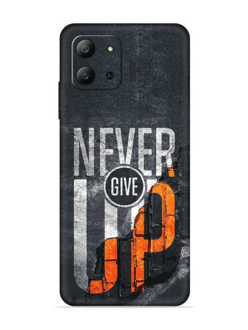 Never Give Up Embossed Soft Silicone Case for Infinix Hot 11 (2022)