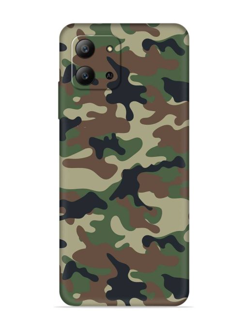 Army Military Camouflage Dark Green Embossed Soft Silicone Case for Infinix Hot 11 (2022) Zapvi