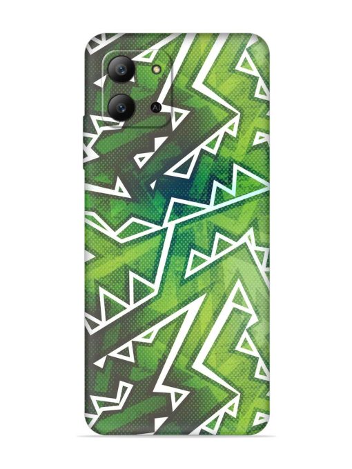 Green Graffiti Seamless Embossed Soft Silicone Case for Infinix Hot 11 (2022)