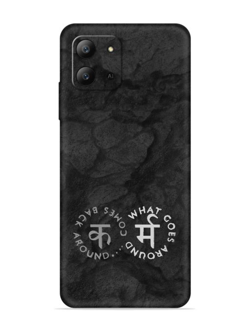 Karma Hindi Word Embossed Soft Silicone Case for Infinix Hot 11 (2022)