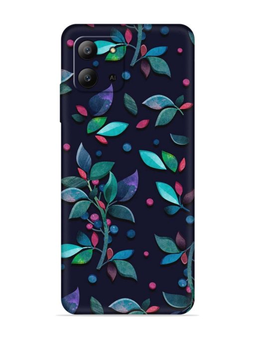 Decorative Watercolor Flower Embossed Soft Silicone Case for Infinix Hot 11 (2022) Zapvi