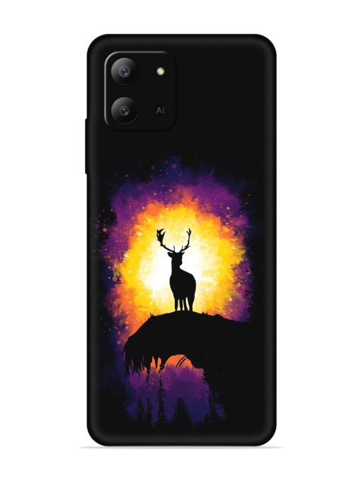 Elk Animal Art Embossed Soft Silicone Case for Infinix Hot 11 (2022)