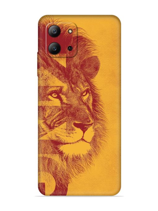 Gold Lion Crown Art Embossed Soft Silicone Case for Infinix Hot 11 (2022)