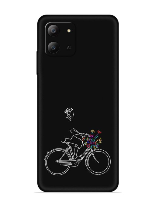 Minimalist Cycle Art Embossed Soft Silicone Case for Infinix Hot 11 (2022) Zapvi