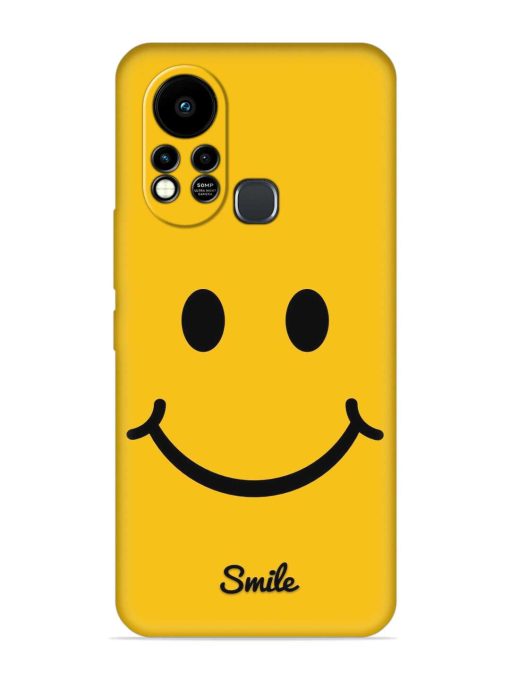 Yellow Smiley Embossed Soft Silicone Case for Infinix Hot 11S Zapvi