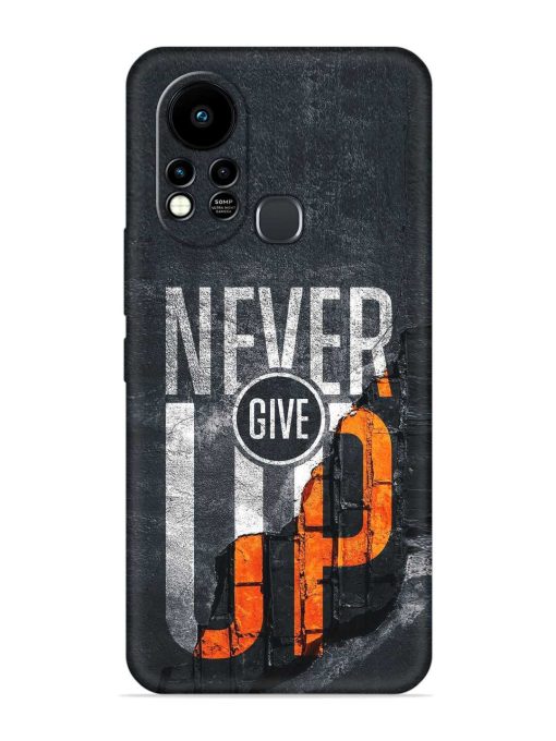 Never Give Up Embossed Soft Silicone Case for Infinix Hot 11S