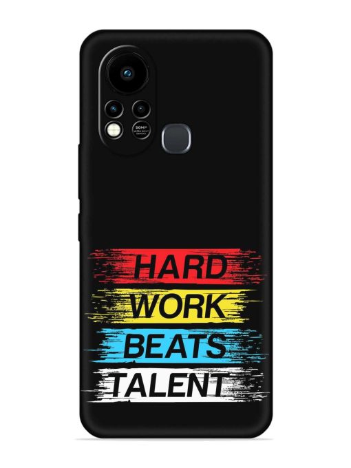 Hard Work Beats Embossed Soft Silicone Case for Infinix Hot 11S