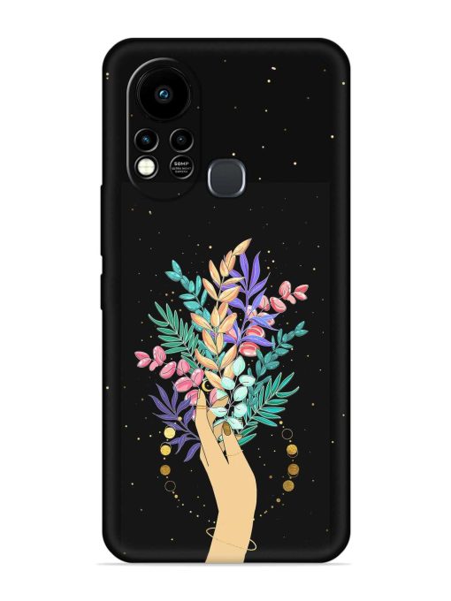 Flower On Hand Embossed Soft Silicone Case for Infinix Hot 11S Zapvi