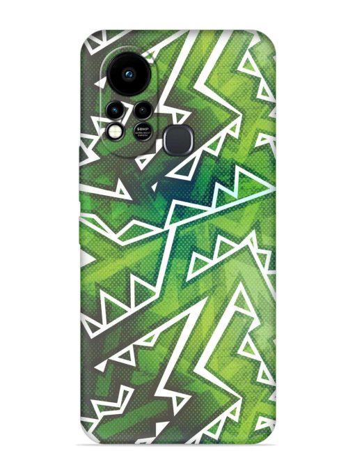 Green Graffiti Seamless Embossed Soft Silicone Case for Infinix Hot 11S Zapvi