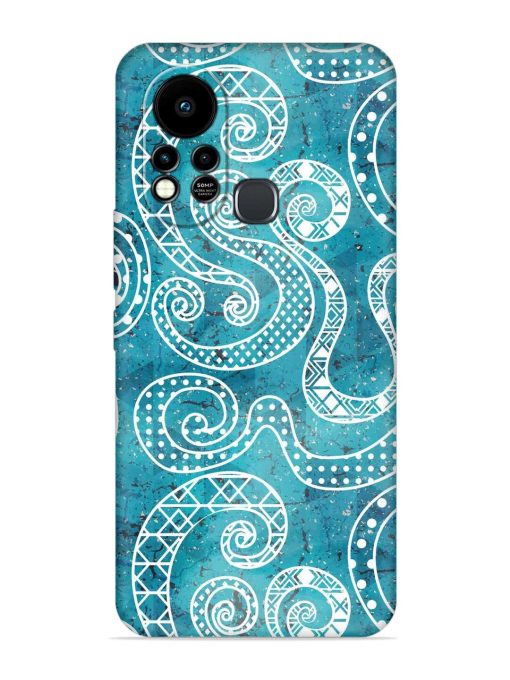 Vintage Curved Seamless Embossed Soft Silicone Case for Infinix Hot 11S