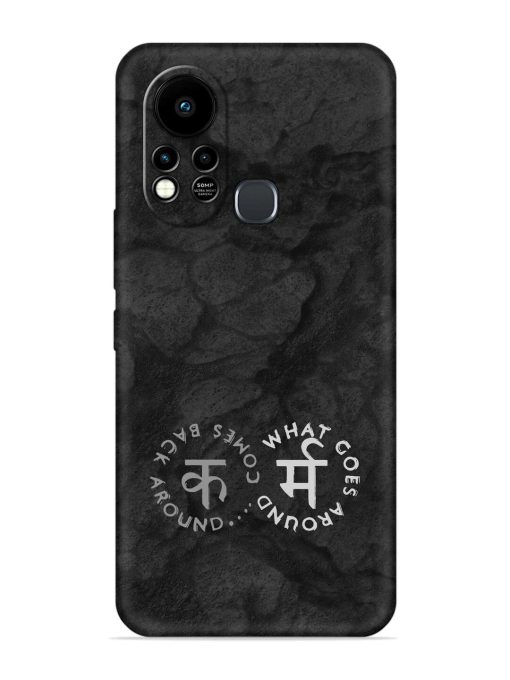 Karma Hindi Word Embossed Soft Silicone Case for Infinix Hot 11S Zapvi