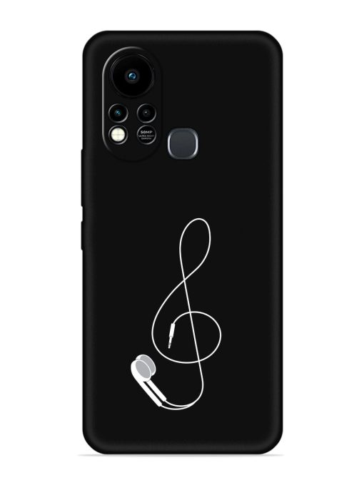 Music Earphone Vector Embossed Soft Silicone Case for Infinix Hot 11S Zapvi