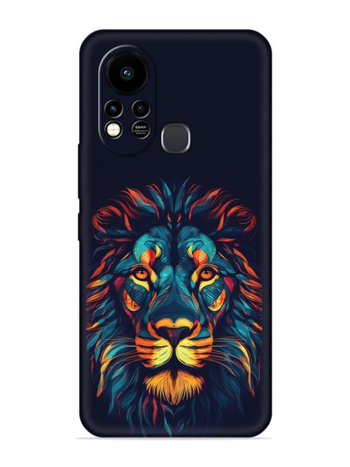 Colorful Lion Embossed Soft Silicone Case for Infinix Hot 11S Zapvi