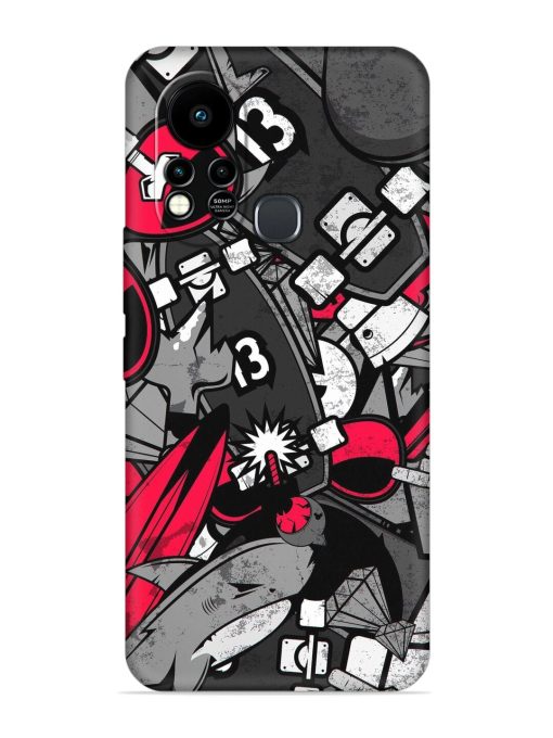 Fictional Doodle Embossed Soft Silicone Case for Infinix Hot 11S