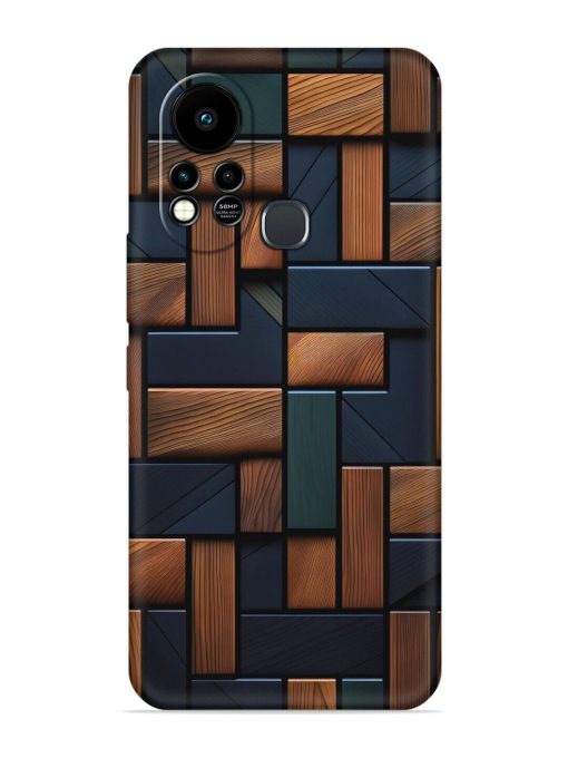 Wooden Background Cubes Embossed Soft Silicone Case for Infinix Hot 11S Zapvi