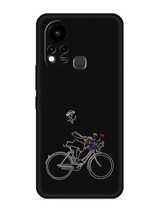 Minimalist Cycle Art Embossed Soft Silicone Case for Infinix Hot 11S Zapvi