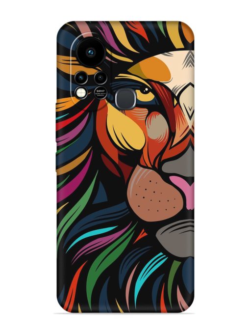 Trippy Lion Art Embossed Soft Silicone Case for Infinix Hot 11S