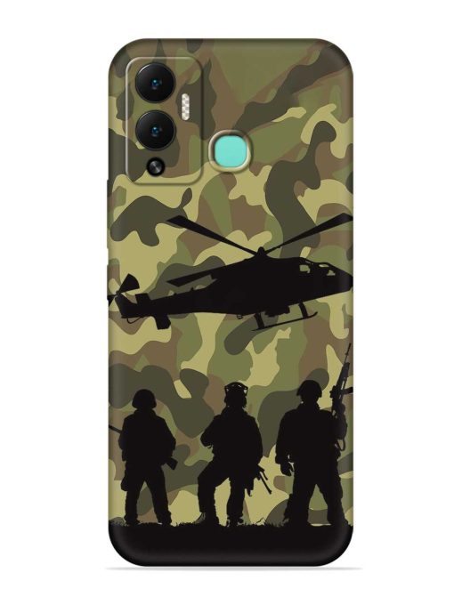 Army Heros Embossed Soft Silicone Case for Infinix Hot 12 Play Zapvi