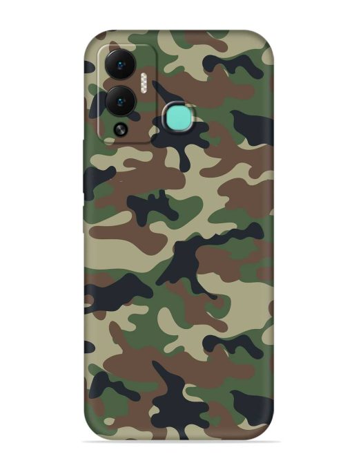 Army Military Camouflage Dark Green Embossed Soft Silicone Case for Infinix Hot 12 Play