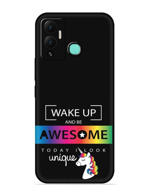 Inspirational Quote Unicorn Embossed Soft Silicone Case for Infinix Hot 12 Play Zapvi