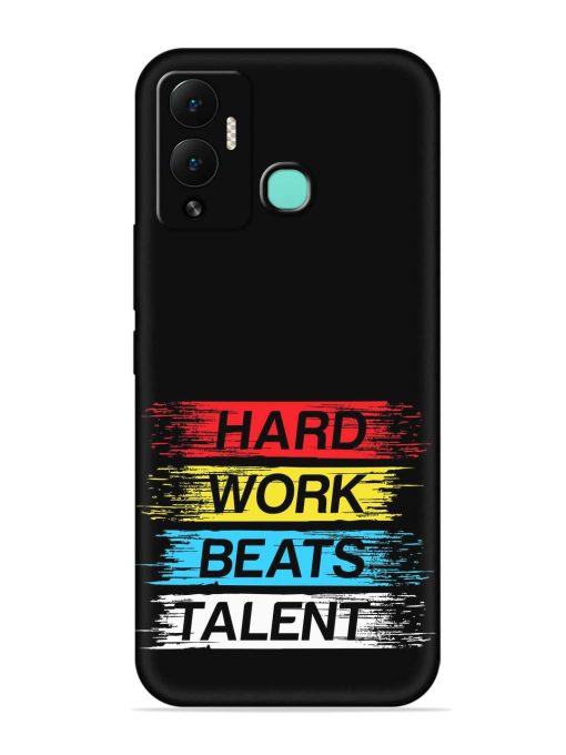 Hard Work Beats Embossed Soft Silicone Case for Infinix Hot 12 Play Zapvi