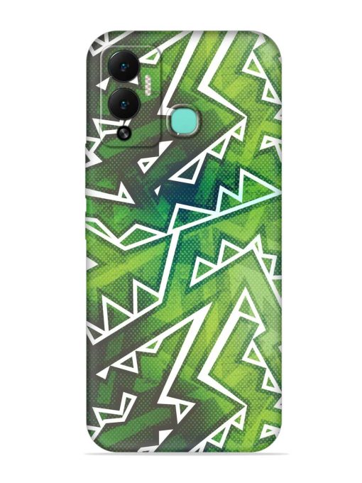 Green Graffiti Seamless Embossed Soft Silicone Case for Infinix Hot 12 Play Zapvi