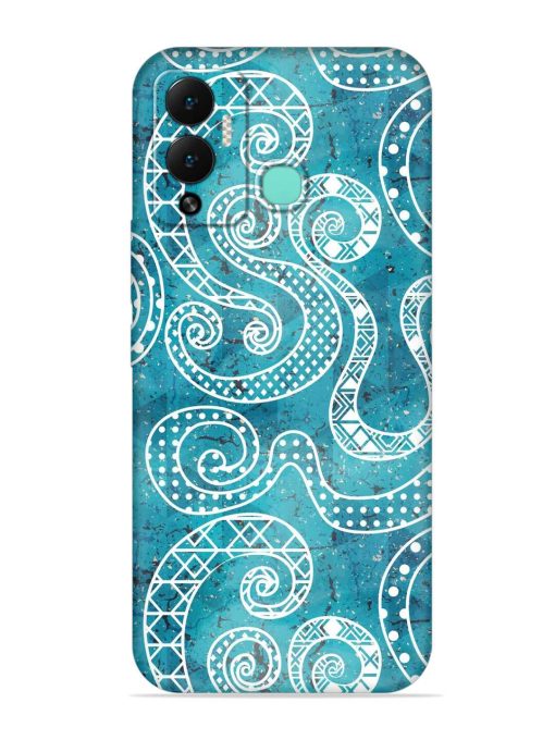 Vintage Curved Seamless Embossed Soft Silicone Case for Infinix Hot 12 Play Zapvi