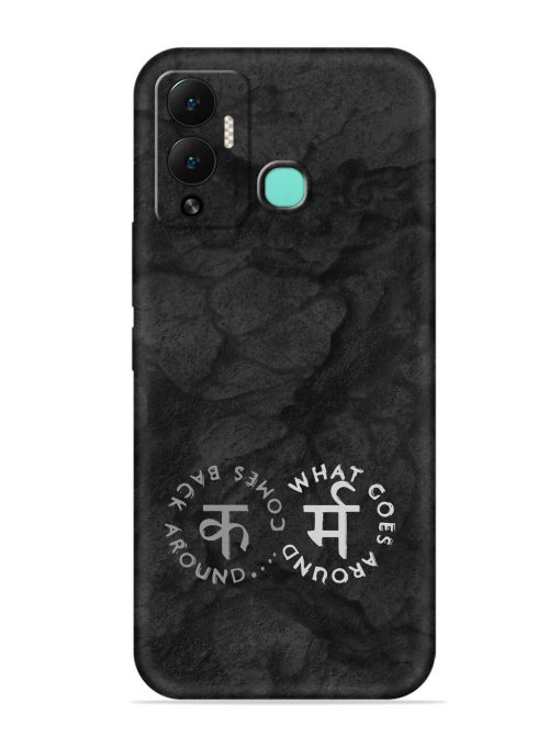 Karma Hindi Word Embossed Soft Silicone Case for Infinix Hot 12 Play Zapvi