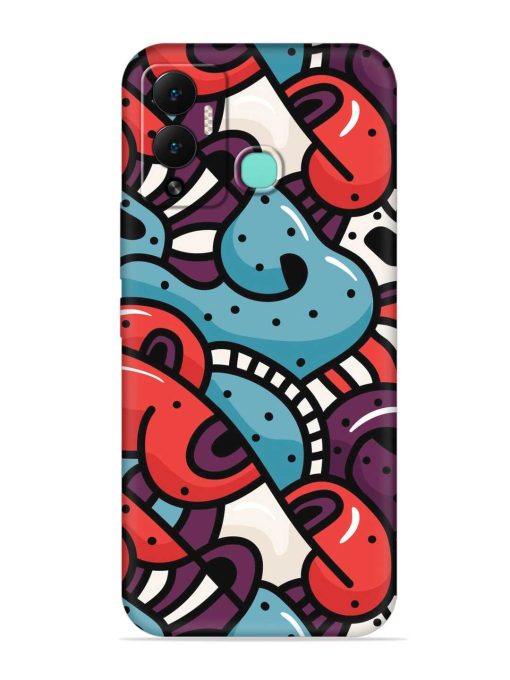 Seamless Backdrop Colorful Embossed Soft Silicone Case for Infinix Hot 12 Play Zapvi