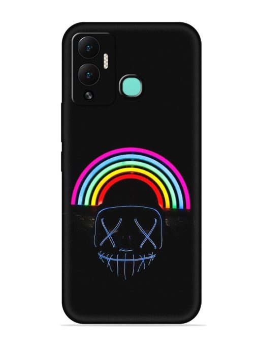 Mask Rainbow Embossed Soft Silicone Case for Infinix Hot 12 Play Zapvi