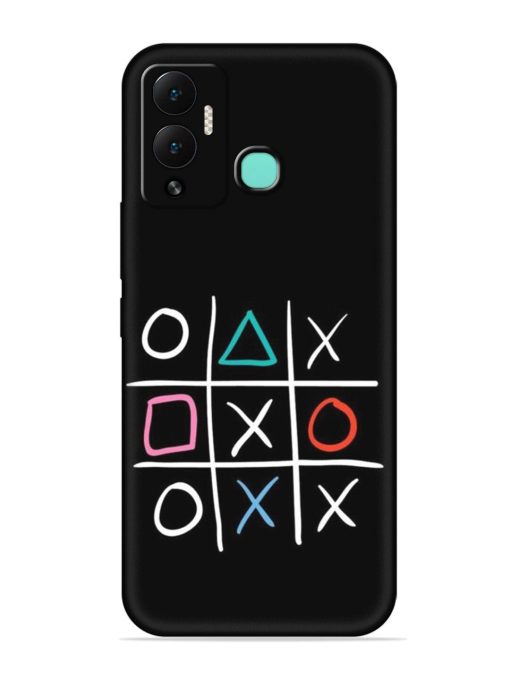 Super Neon Tic-Tac-Toe Embossed Soft Silicone Case for Infinix Hot 12 Play Zapvi