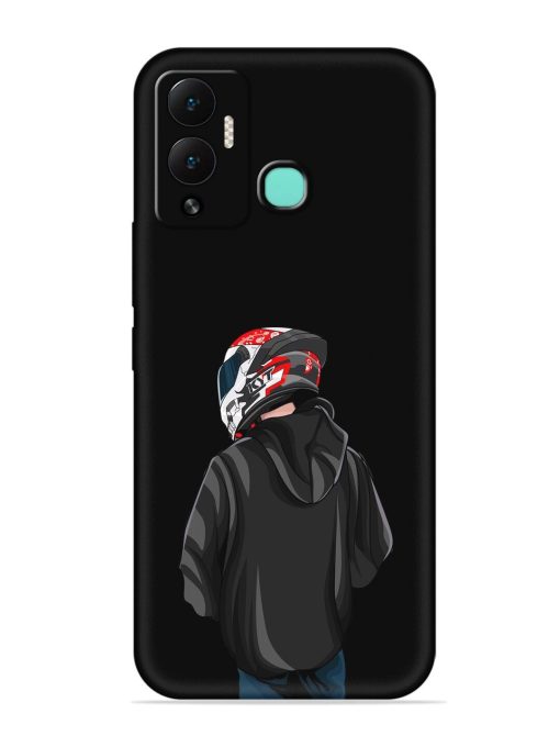 Motorcycle Rider Embossed Soft Silicone Case for Infinix Hot 12 Play Zapvi