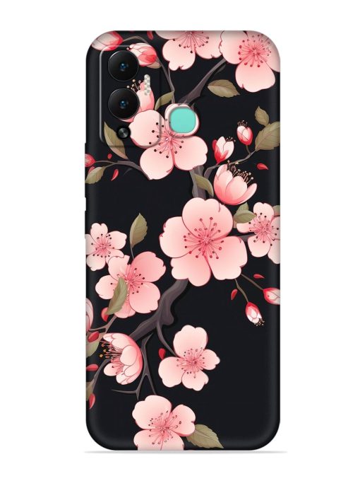 Cherry Blossom Embossed Soft Silicone Case for Infinix Hot 12 Play