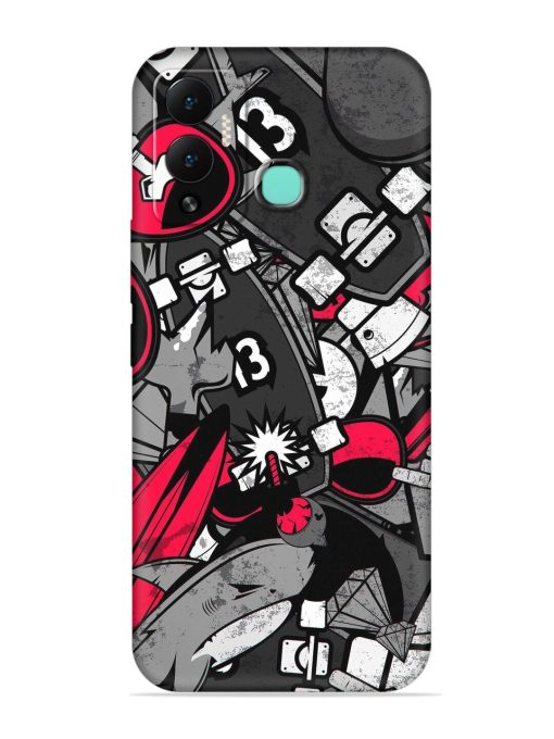 Fictional Doodle Embossed Soft Silicone Case for Infinix Hot 12 Play